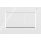 Geberit Sigma 20 Кнопка смыва для унитаза, пластик, двойной смыв, цвет: белый глянцевый 115.883.11.1