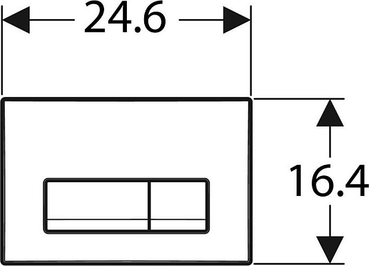 Geberit Delta 50 Кнопка смыва для унитаза, пластик, двойной смыв, цвет: хром глянцевый 115.119.21.1