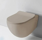 ArtCeram File 2.0 Унитаз подвесной 37x52 см, смыв торнадо, покрытие Saniglaze, цвет: brown matera FLV006 41 00