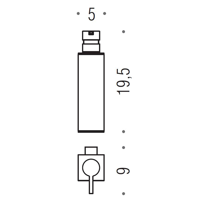 Colombo MiniQ Дозатор для жидкого мыла настольный, латунная колба, цвет: stainless steel B9343.HPS1