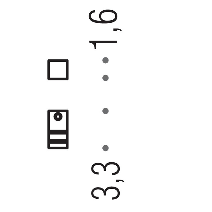 Colombo MiniQ Крючок, цвет: stainless steel CD127.HPS1