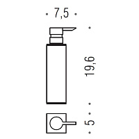 Colombo MiniQ Дозатор настольный 150 мл, цвет: chrome B9344.CR