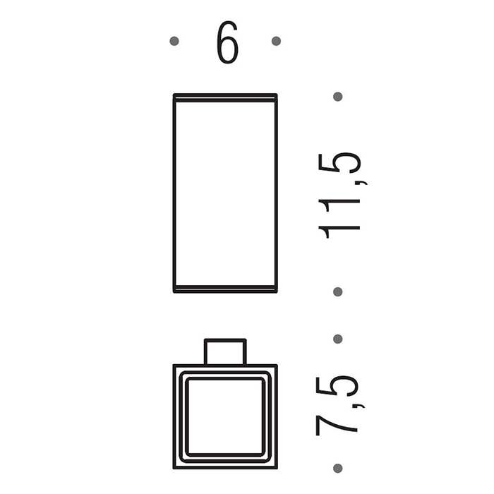 Colombo MiniQ Стакан подвесной, цвет: PVD matt graphite B5002.GM