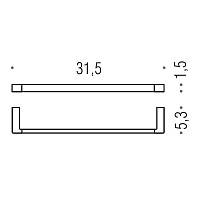 Colombo MiniQ Полотенцедержатель 31,5 см, цвет: chrome B5009.CR