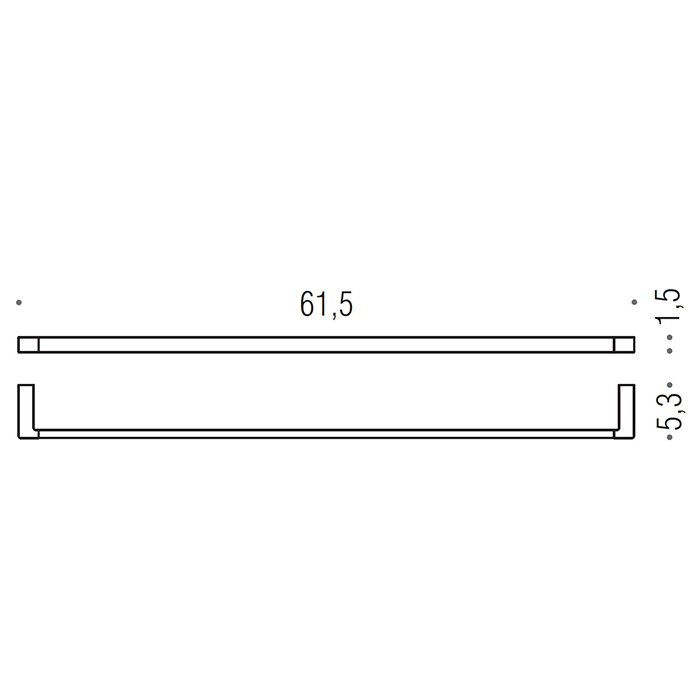 Colombo MiniQ Полотенцедержатель 61,5 см, цвет: chrome B5011.CR