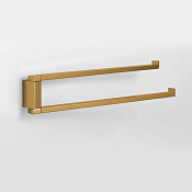 Colombo MiniQ Полотенцедержатель двойной 33 см, цвет: PVD matt gold B5012.OM