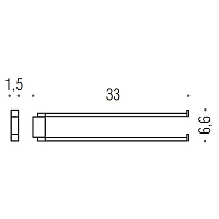 Colombo MiniQ Полотенцедержатель двойной, 33 см цвет: stainless steel B5012.HPS1