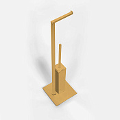 Colombo MiniQ Стойка напольная с ершом и держателем  67,5h см, цвет: PVD matt gold B5018.OM-RNE