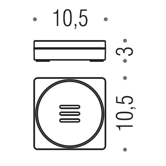 Colombo MiniQ Мыльница настольная, цвет: PVD matt graphite B5040.GM-RNE