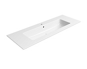 GSI Pura Раковина накладная 122x46 см, с переливом и отверстием под смеситель, цвет: белый глянцевый 8887111
