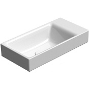 GSI Nubes Раковина накладная 50x25 см, без перелива, с отверстием под смес., цвет: белый глянцевый 9637111