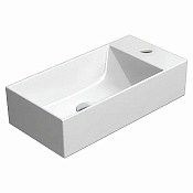 GSI Kube X Раковина накладная 50x25 см, без перелива, с отверстием под смес., цвет: белый глянцевый 9486111