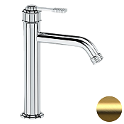 Remer Atelier Смеситель для раковины, без д/к, высота излива 13,4 см, цвет: oro spazzolato AL12ABG