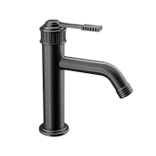 Remer Atelier Смеситель для раковины, без д/к, высота излива 8,4 см, цвет: cromo nero spazzolato AL12CFP