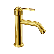 Remer Atelier Смеситель для раковины, без донного клапана, высота излива 8,4 см, цвет: oro lucido AL12DO