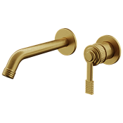 Remer Atelier Смеситель для раковины без д/к, излив 19 см, с внутренней частью, цвет: oro spazzolato AL15PLBG