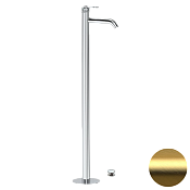 Remer Atelier Смеситель для раковины напольный, д/к, излив 18 см, цвет: oro spazzolato AL18BG