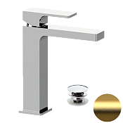 Remer Absolute Смеситель для раковины, д/к, высота излива 17,5 см, цвет: oro spazzolato AU10ACCBG