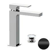 Remer Absolute Смеситель для раковины, с донным клапаном, высота излива 17,5 см, цвет: nero opaco AU10ACCNO