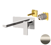 Remer Absolute Смеситель для раковины, излив 18,5 см, внешняя часть, цвет: visual inox AU15KBXV