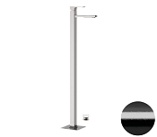 Remer Absolute Смеситель для раковины напольный, д/к, излив 17,8 см, цвет: cromo nero spazzolato AU18CFP