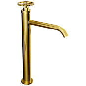 Remer Chrono Смеситель для раковины, без донного клапана, высота излива 23,3 см, цвет: oro lucido CH11LXLDO