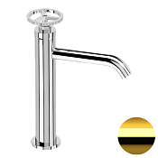 Remer Chrono Смеситель для раковины, без донного клапана, высота излива 14,6 см, цвет: oro lucido CH12ADO