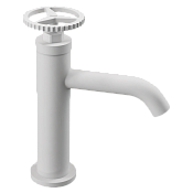 Remer Chrono Смеситель для раковины, без донного клапана, высота излива 9,3 см, цвет: bianco opaco CH12BO