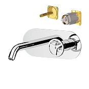 Remer Chrono Смеситель для раковины встраиваемый, без донного клапана, внешняя часть, цвет: cromo CH15KB