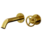 Remer Chrono Смеситель для раковины, излив 16,5 см, с внутренней частью, цвет: oro lucido CH15PDO