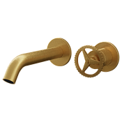 Remer Chrono Смеситель для раковины, излив 19 см, с внутренней частью, цвет: oro spazzolato CH15PLBG