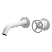 Remer Chrono Смеситель для раковины, излив 18,5 см, с внутренней частью, цвет: bianco opaco CH15PLBO