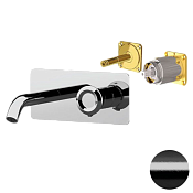 Remer Element Смеситель для раковины, внешняя часть, цвет: cromo nero spazzolato ET15KBCFP