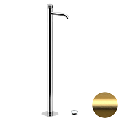 Remer Element Смеситель для раковины напольный, д/к, излив 18 см, цвет: oro spazzolato ET18BG