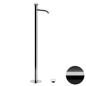 Remer Element Смеситель для раковины напольный, д/к,излив 18 см, цвет: cromo nero spazzolato ET18CFP