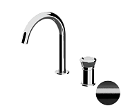 Remer Element Смеситель для раковины, без д/к, высота излива 14,2 см, цвет: cromo nero spazzolato ET57CFP