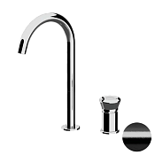 Remer Element Смеситель для раковины, без д/к, высота излива 24,2 см, цвет: cromo nero spazzolato ET57LCFP