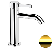 Remer Metrica Смеситель для раковины, без донного клапана, высота излива 9,3 см, цвет: oro lucido MC12DO