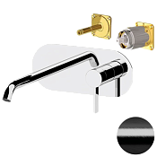 Remer Metrica Смеситель для раковины, внешняя часть, цвет: cromo nero spazzolato MC15KBCFP