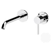 Remer Metrica Смеситель для раковины, излив 18 см, с внутренней частью, цвет: bianco opaco MC15PLBO