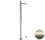 Remer Metrica Смеситель для раковины напольный, д/к, излив 18 см, цвет: visual inox MC18XV