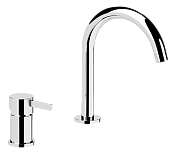 Remer Metrica Смеситель для раковины, на 2 отвертсия, без д/к, высота излива 14,1 см, цвет: cromo MC57