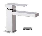 Remer Q-Design Смеситель для раковины, с донным клапаном, высота излива 8,6 см, цвет: cromo QD10