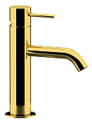 Remer X Style Смеситель для раковины, с донным клапаном, высота излива 8,4 см, цвет: oro lucido X10DO