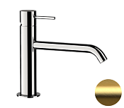 Remer X Style Смеситель для раковины, без д/к, высота излива 9,9 см, цвет: oro spazzolato X12ABG