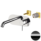 Remer X Style Смеситель для раковины, внешняя часть, цвет: cromo nero spazzolato X15KBCFP