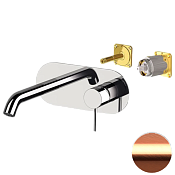 Remer X Style Смеситель для раковины встраиваемый, внешняя часть, цвет: rame spazzolato X15KBRP