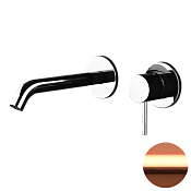 Remer X Style Смеситель для раковины встраиваемый, излив 15,8 см, цвет: rame spazzolato X15PRP