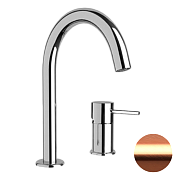 Remer X Style Смеситель для раковины, без д/к, высота излива 14 см, цвет: rame spazzolato X57RP