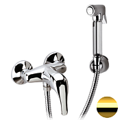 Remer Гигиенический душ со смесителем, держатель, шланг 120 см, цвет: oro lucido C332REZDO